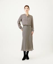 GBHAE41400 Sybilla(シビラ) ダイヤ柄プリントスカート ブラック系