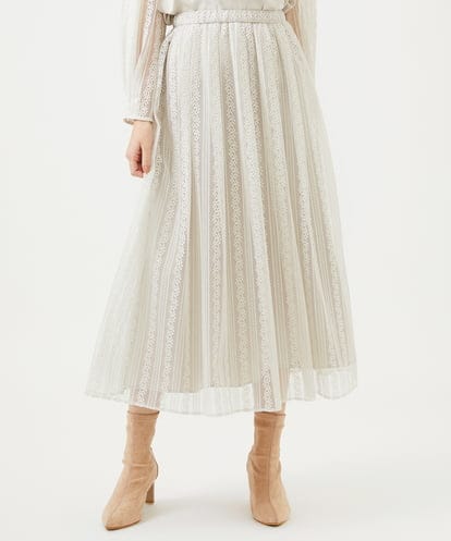 GBHAF32400 Sybilla ストライプレーススカート