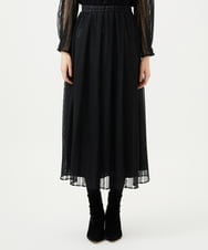 GBHAF32400 Sybilla(シビラ) ストライプレーススカート ブラック