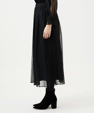 GBHAF32400 Sybilla(シビラ) ストライプレーススカート ブラック