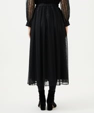 GBHAF32400 Sybilla(シビラ) ストライプレーススカート ブラック