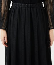 GBHAF32400 Sybilla(シビラ) ストライプレーススカート ブラック