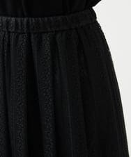 GBHAF32400 Sybilla(シビラ) ストライプレーススカート ブラック