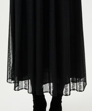 GBHAF32400 Sybilla(シビラ) ストライプレーススカート ブラック