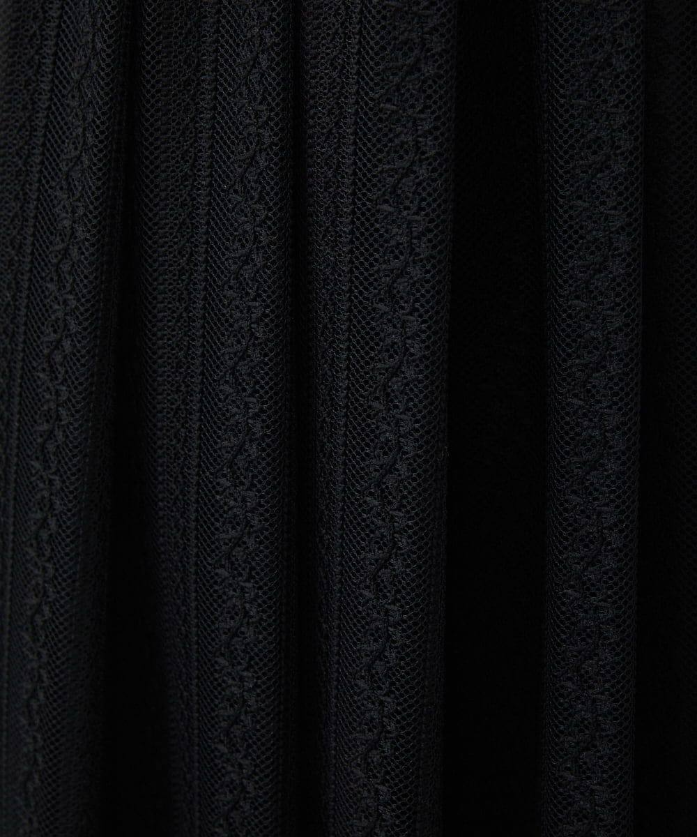 GBHAF32400 Sybilla(シビラ) ストライプレーススカート ブラック