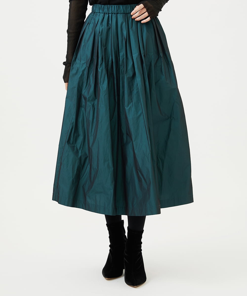 GBHAF35270 Sybilla(シビラ) シャンブレータフタスカート グリーン