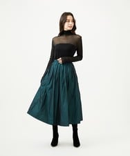 GBHAF35270 Sybilla(シビラ) シャンブレータフタスカート グリーン