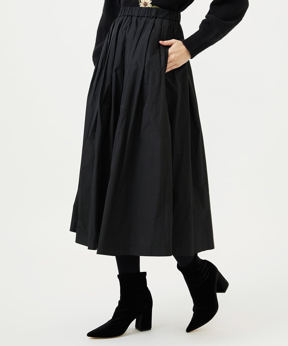 GBHAF35270 Sybilla(シビラ) シャンブレータフタスカート ブラック