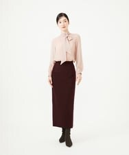 GBHAG08400 Sybilla(シビラ) ウールアムンゼンタイトスカート バーガンディー
