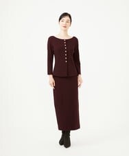 GBHAG08400 Sybilla(シビラ) ウールアムンゼンタイトスカート バーガンディー