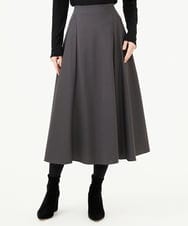 GBHAG32330 Sybilla(シビラ) ウールライクツイルフレアスカート チャコールグレー