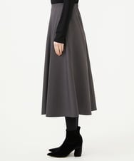 GBHAG32330 Sybilla(シビラ) ウールライクツイルフレアスカート チャコールグレー