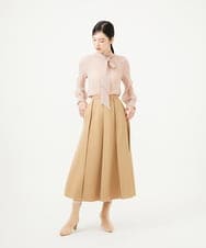 GBHAG33400 Sybilla(シビラ) ウールライクツイルプリーツスカート ベージュ