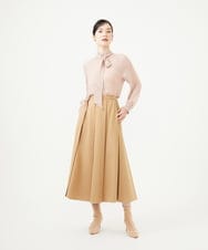 GBHAG33400 Sybilla(シビラ) ウールライクツイルプリーツスカート ベージュ