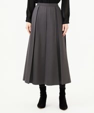 GBHAG33400 Sybilla(シビラ) ウールライクツイルプリーツスカート チャコールグレー