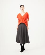 GBHAG33400 Sybilla(シビラ) ウールライクツイルプリーツスカート チャコールグレー
