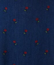 GBHAG61400 Sybilla(シビラ) ローズ刺繍デニムスカート インディゴ