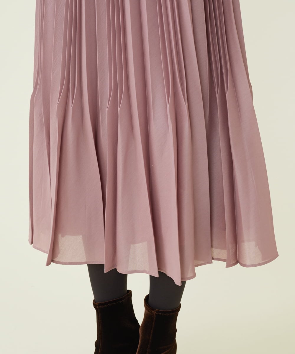 GBHAS24330 Sybilla(シビラ) スパンオーガンジープリーツスカート ピンク
