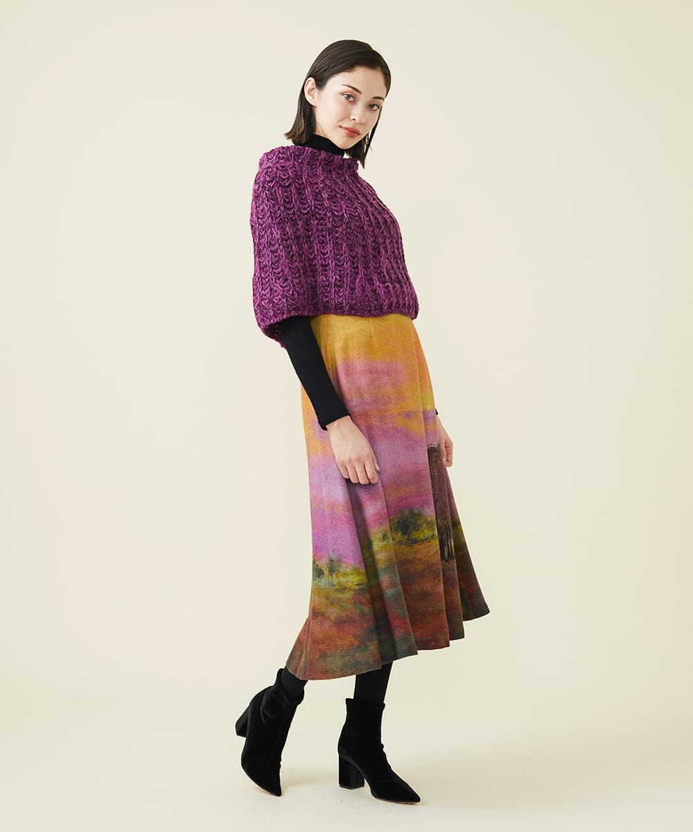 シビラ　デニム刺繍風スカート