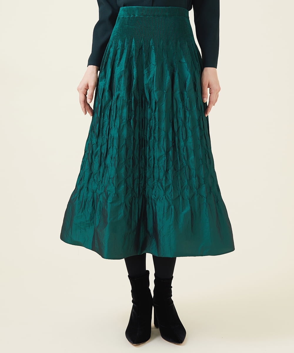 シャーリングデザインスカート(ミモレ丈スカート) | Sybilla(シビラ  