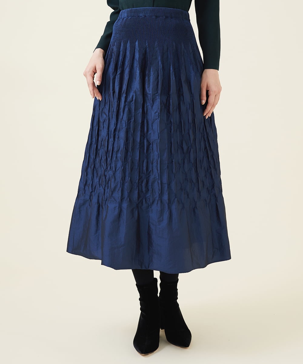 GBHAV77360 Sybilla(シビラ) シャーリングデザインスカート ブルー