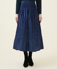 GBHAV77360 Sybilla(シビラ) シャーリングデザインスカート ブルー