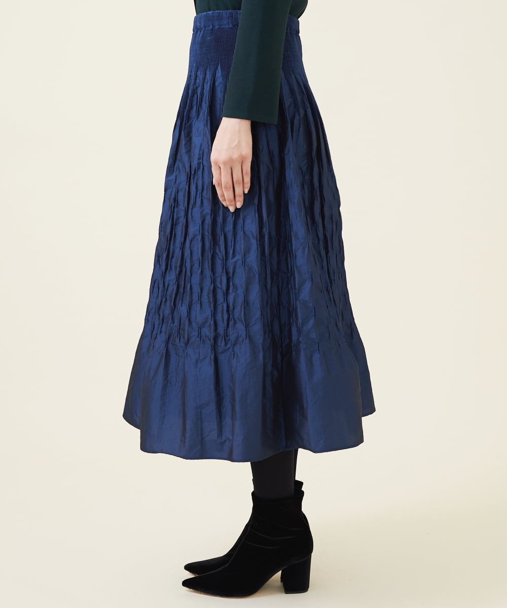 シャーリングデザインスカート(ミモレ丈スカート) | Sybilla(シビラ  