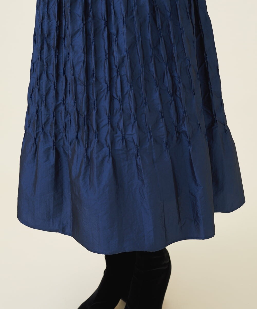 シャーリングデザインスカート(ミモレ丈スカート) | Sybilla(シビラ  