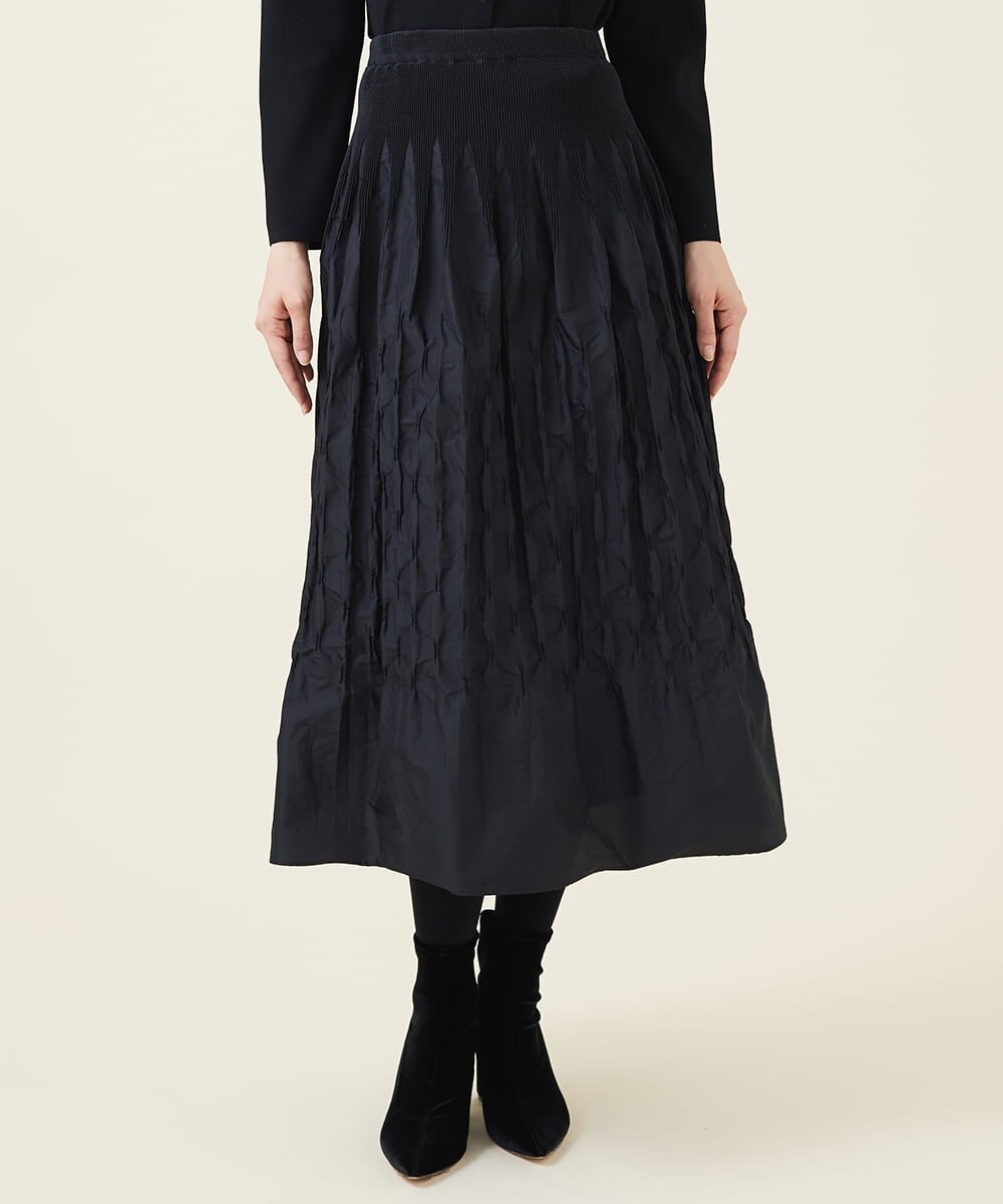 シャーリングデザインスカート(ミモレ丈スカート) | Sybilla(シビラ  