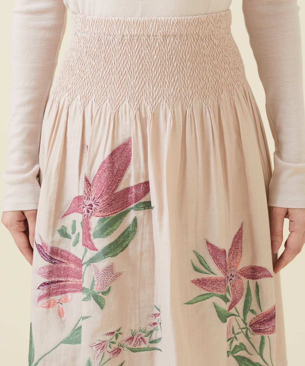 シビラ　デニム刺繍風スカート