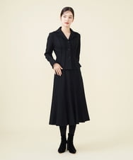 GBHAW25330 Sybilla(シビラ) ピンタックラインウールスカート ブラック