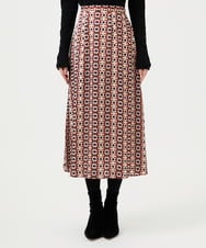 GBHCD01400 Sybilla(シビラ) ジオメトリックオパールスカート レッド系