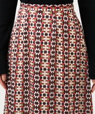 GBHCD01400 Sybilla(シビラ) ジオメトリックオパールスカート レッド系