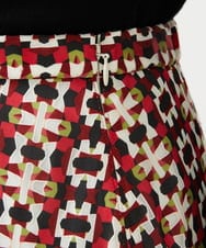 GBHCD01400 Sybilla(シビラ) ジオメトリックオパールスカート レッド系