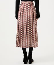 GBHCD01400 Sybilla(シビラ) ジオメトリックオパールスカート レッド系