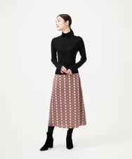 GBHCD01400 Sybilla(シビラ) ジオメトリックオパールスカート レッド系