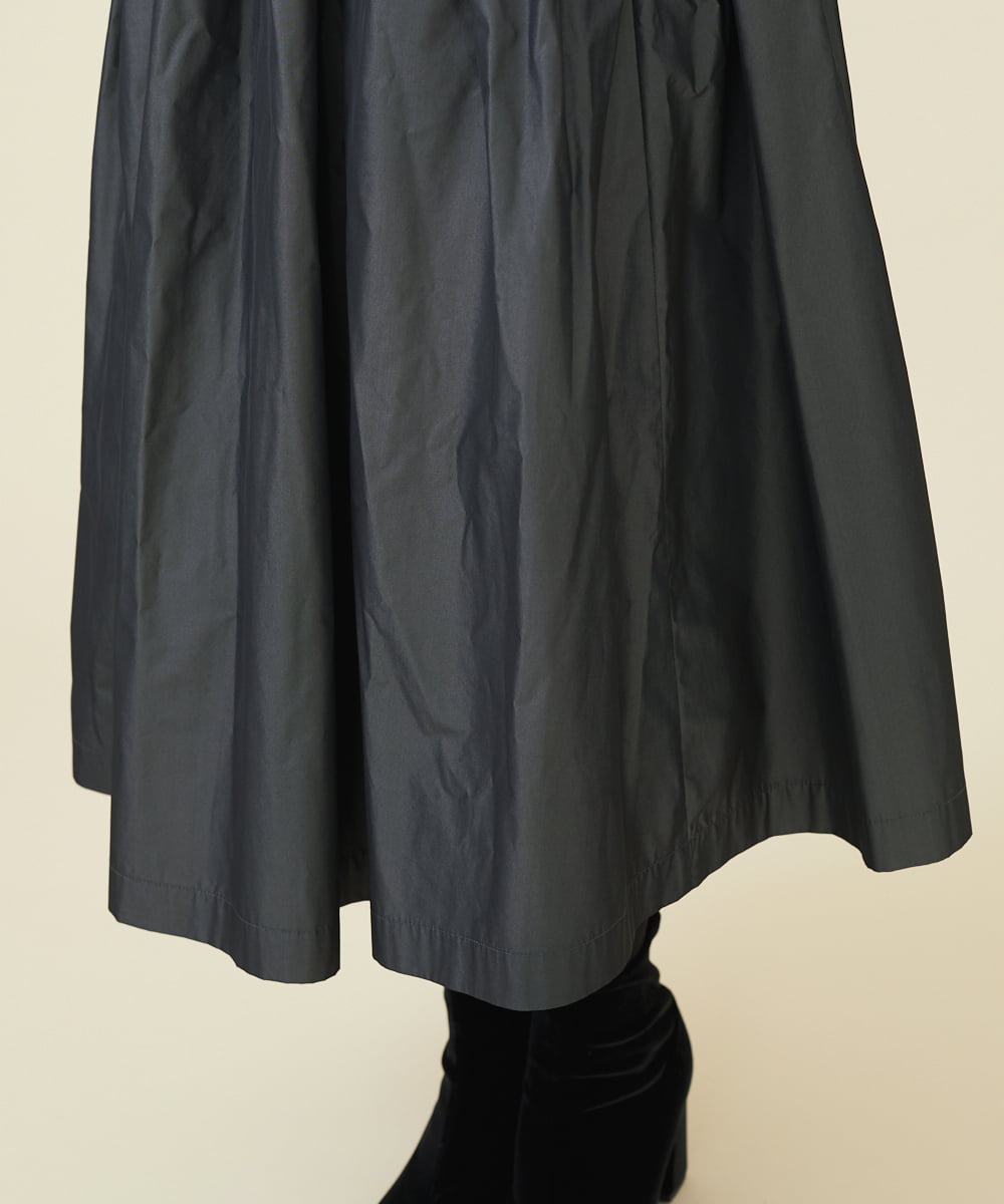 GBHCV15270 Sybilla(シビラ) シャンブレータフタギャザースカート ダークグレー