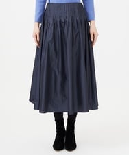 GBHEA02360 Sybilla(シビラ) 【メディア着用】シルキータフタピンタックスカート ネイビー