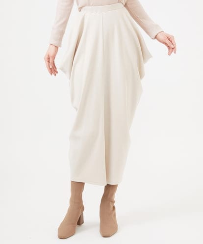 Sybilla(シビラ) オーガニックコットンドレープスカート ベージュ 36