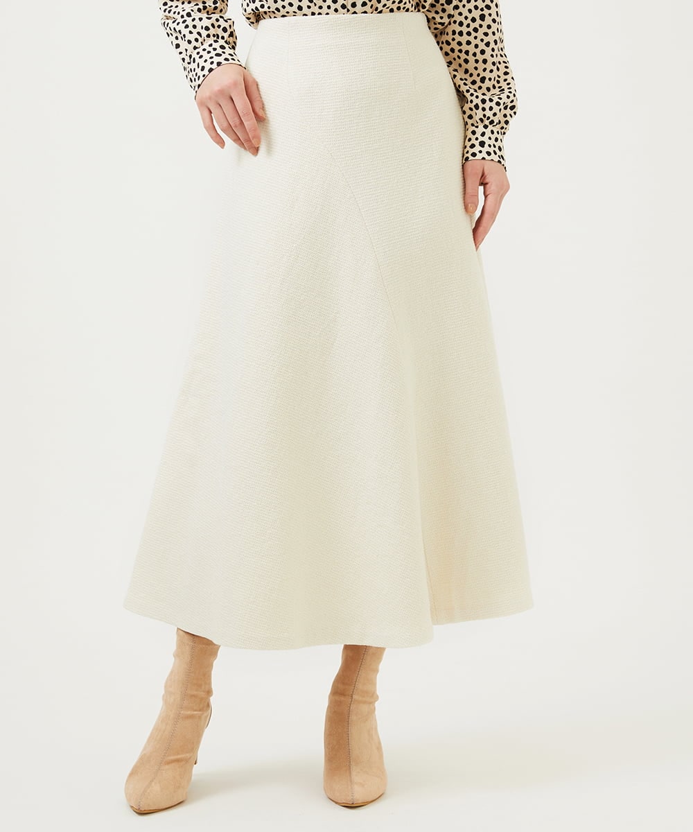 GBHEE01450 Sybilla(シビラ) ストレッチブークレースカート アイボリー