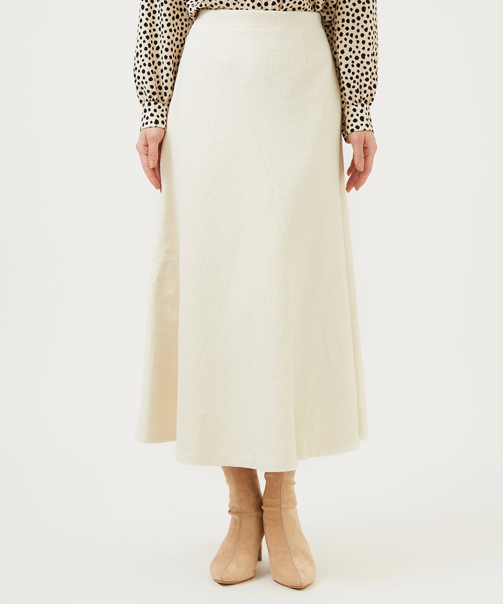 GBHEE01450 Sybilla(シビラ) ストレッチブークレースカート アイボリー