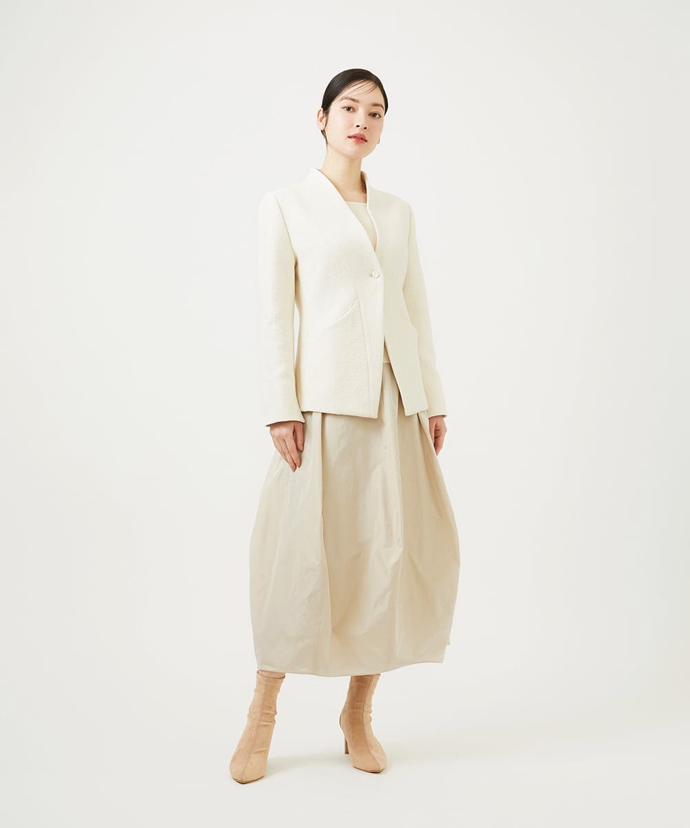 GBHEE05330 Sybilla(シビラ) シルキータフタコクーンスカート ライトベージュ