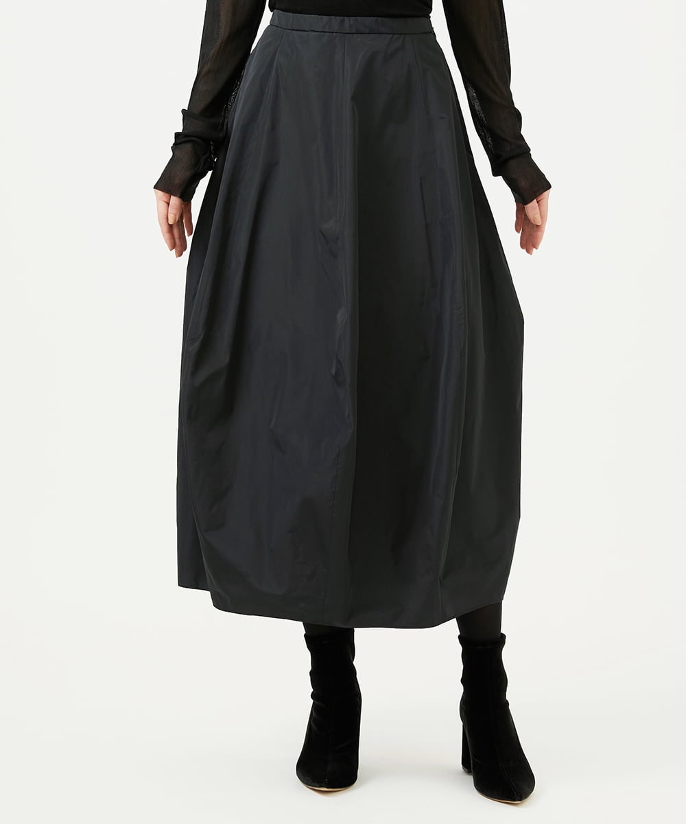 GBHEE05330 Sybilla(シビラ) シルキータフタコクーンスカート ブラック