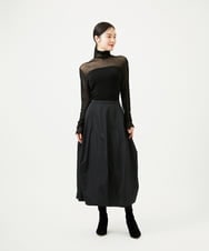 GBHEE05330 Sybilla(シビラ) シルキータフタコクーンスカート ブラック