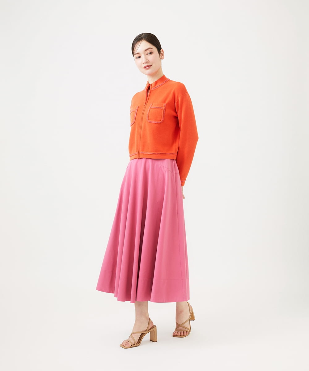 GBHEE26300 Sybilla(シビラ) ストレッチタフタボリュームスカート ピンク