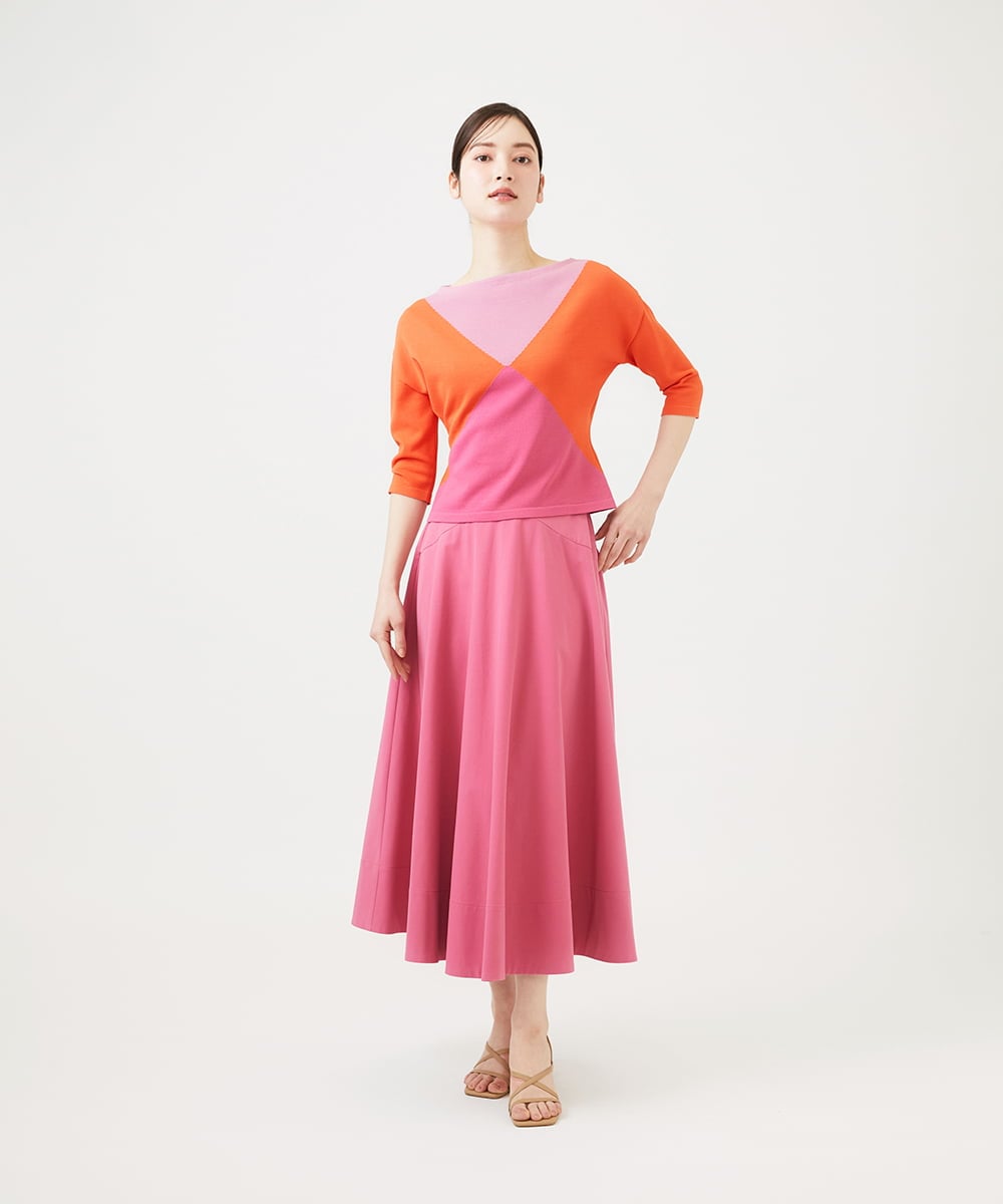 GBHEE26300 Sybilla(シビラ) ストレッチタフタボリュームスカート ピンク