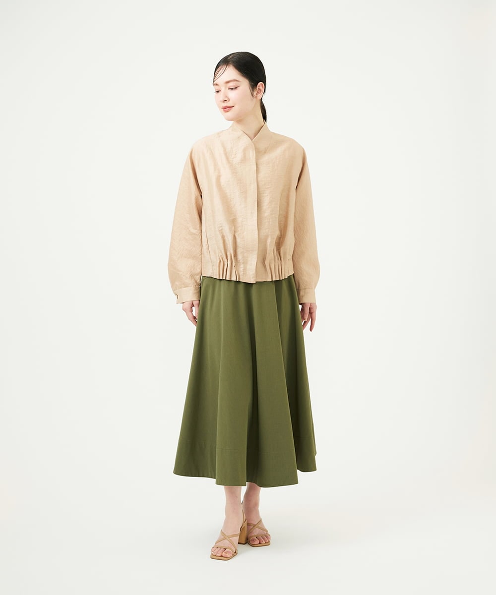 GBHEE26300 Sybilla(シビラ) ボリュームフレアスカート カーキ