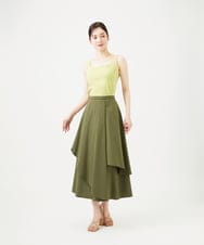 GBHEE27330 Sybilla(シビラ) ストレッチタフタアシンメトリースカート カーキ