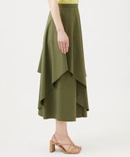 GBHEE27330 Sybilla(シビラ) ストレッチタフタアシンメトリースカート カーキ