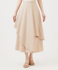 GBHEE27330 Sybilla(シビラ) ストレッチタフタアシンメトリースカート ベージュ